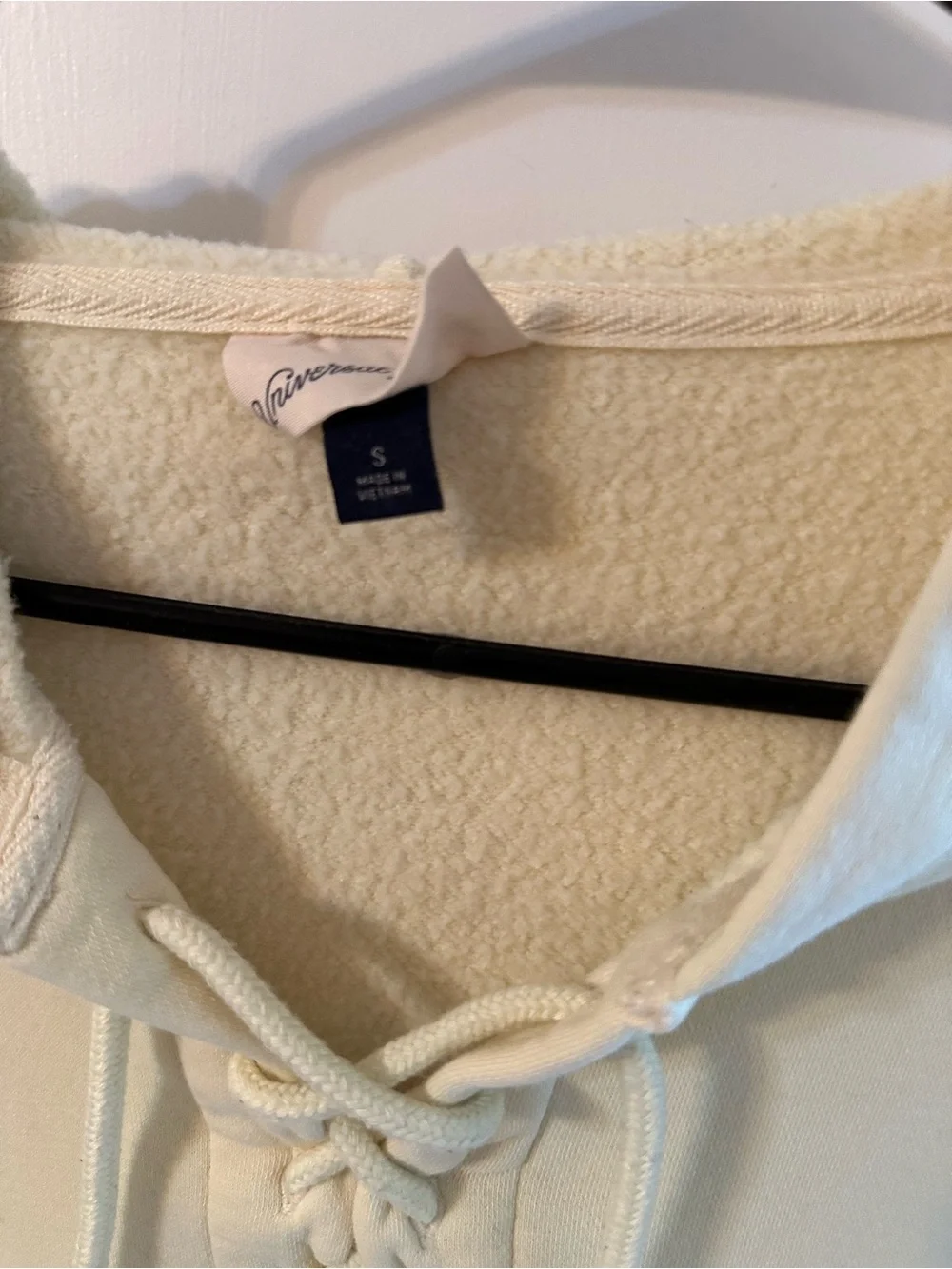 Pale yellow Lace-Up Hoodie - Picture 2 of 3